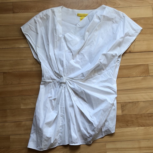 Catherine Malandrino asymmetric draped top Sz 6 - Picture 10 of 15